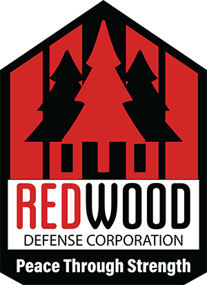 Redwood Defense Corporation Logo: Peace Through Strength
